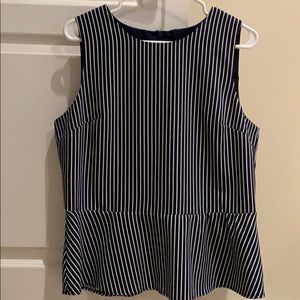 Striped blue white Banana Republic blouse